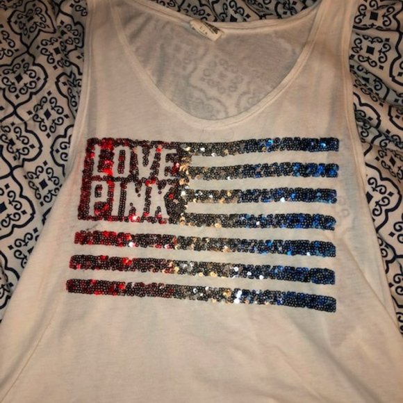 PINK Victoria's Secret Tops - LOVE PINK LG WOMENS CROP TOP
